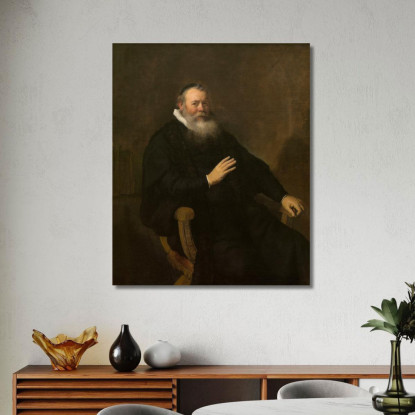 Ritratto Di Un Sacerdote Rembrandt van Rijn rvr120 quadro stampato su tela