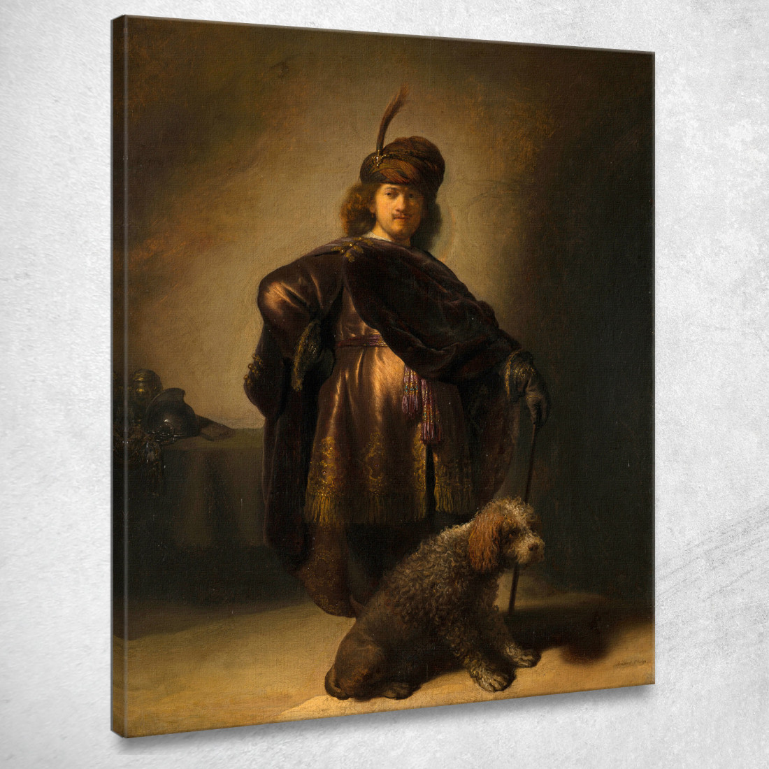 Ritratto Dell'Artista In Costume Orientale Rembrandt van Rijn rvr149 quadro stampato su tela Ritratto Dell'Artista In Costume Orientale Rembrandt van Rijn rvr149 quadro stampato su tela