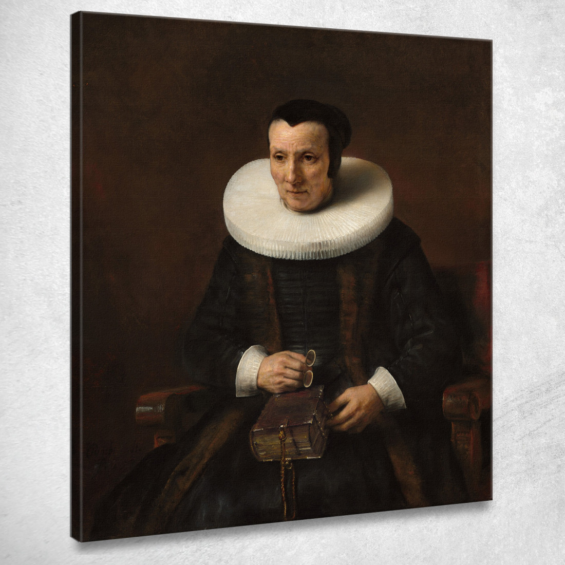 Una Vecchia Signora Con Un Libro 1637 Rembrandt van Rijn rvr156 quadro stampato su tela Una Vecchia Signora Con Un Libro 1637 Rembrandt van Rijn rvr156 quadro stampato su tela