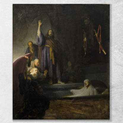 La Resurrezione Di Lazzaro Rembrandt van Rijn rvr158 quadro stampato su tela