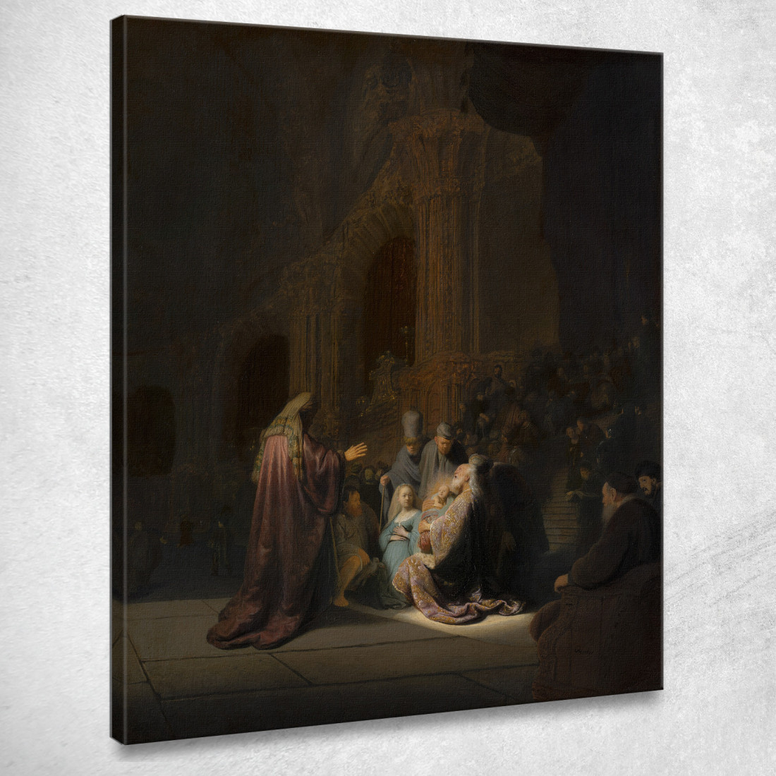 Canto Di Lode Di Simeone Rembrandt van Rijn rvr187 quadro stampato su tela Canto Di Lode Di Simeone Rembrandt van Rijn rvr187 quadro stampato su tela