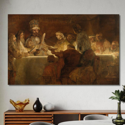 La Congiura Dei Batavi Sotto Claudio Civile Rembrandt van Rijn rvr214 quadro stampato su tela