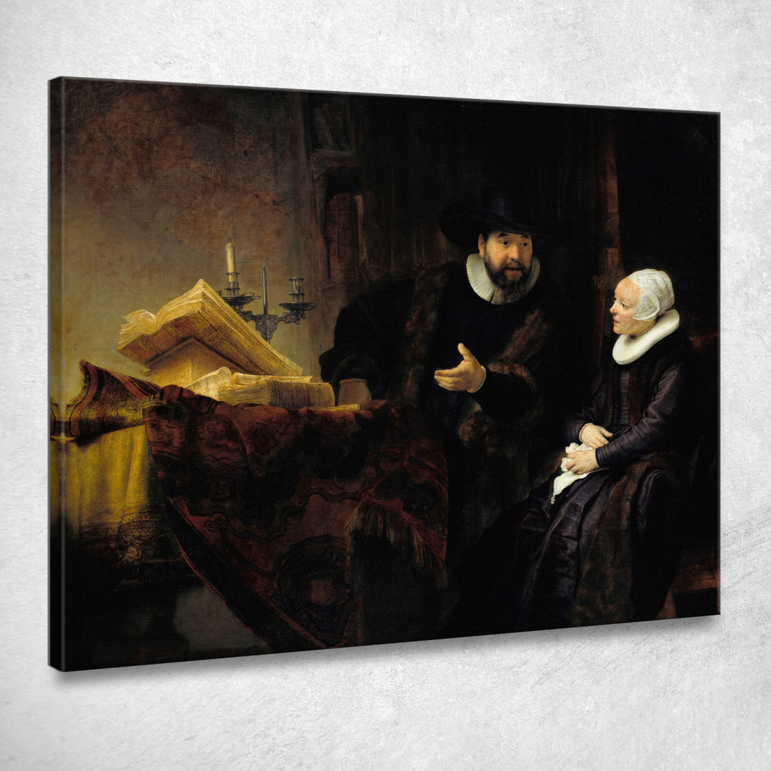 Il Predicatore Mennonita Anslo E Sua Moglie Rembrandt van Rijn rvr234 quadro stampato su tela Il Predicatore Mennonita Anslo E Sua Moglie Rembrandt van Rijn rvr234 quadro stampato su tela