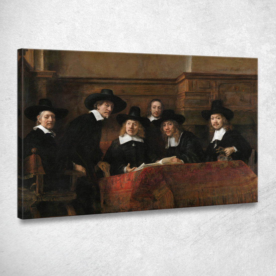 I Funzionari Di Campionamento Della Drapers Guild Rembrandt van Rijn rvr239 quadro stampato su tela I Funzionari Di Campionamento Della Drapers Guild Rembrandt van Rijn rvr239 quadro stampato su tela