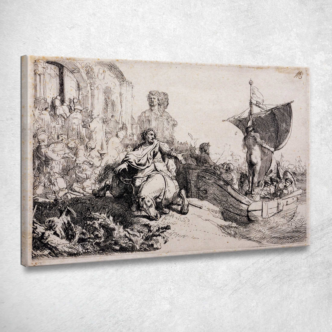 La Nave Della Fortuna Rembrandt van Rijn rvr242 quadro stampato su tela La Nave Della Fortuna Rembrandt van Rijn rvr242 quadro stampato su tela