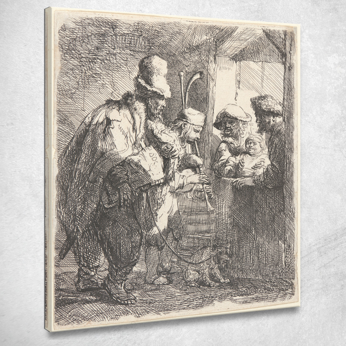 I Musicisti Ambulanti Rembrandt van Rijn rvr248 quadro stampato su tela I Musicisti Ambulanti Rembrandt van Rijn rvr248 quadro stampato su tela