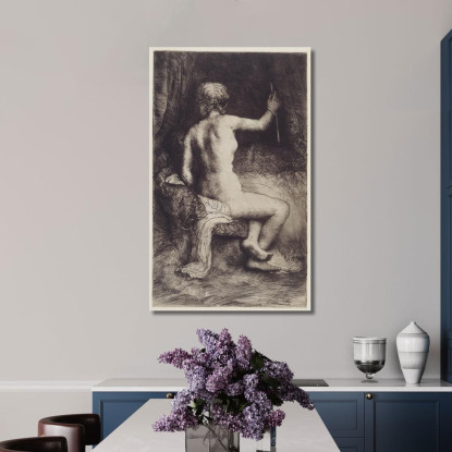 La Donna Con La Freccia Rembrandt van Rijn rvr271 quadro stampato su tela