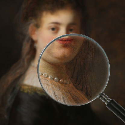 Giovane Donna In Costume Di Fantasia Rembrandt van Rijn rvr275 quadro stampato su tela
