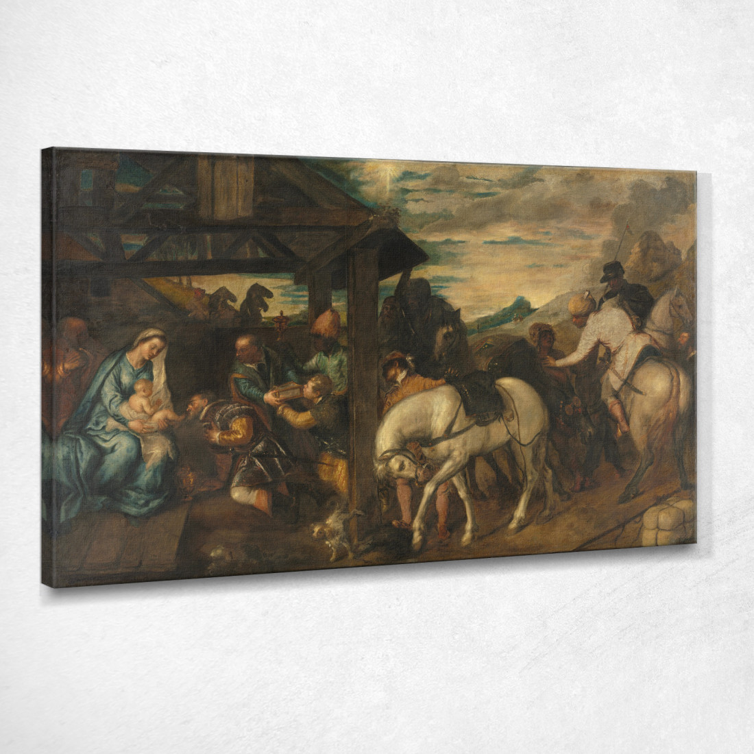 Adorazione Dei Magi Titian Tiziano Vecellio ttn3 quadro stampato su tela Adorazione Dei Magi Titian Tiziano Vecellio ttn3 quadro stampato su tela