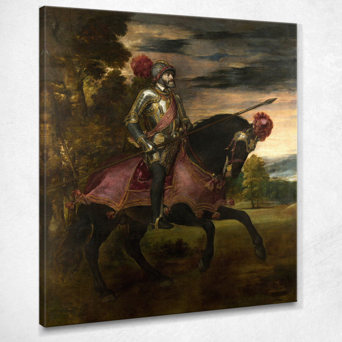Carlo V A Mühlberg Titian Tiziano Vecellio ttn13 quadro stampato su tela Carlo V A Mühlberg Titian Tiziano Vecellio ttn13 quadro stampato su tela