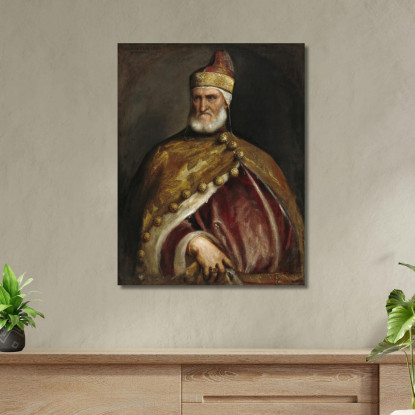 Doge Andrea Gritti Titian Tiziano Vecellio ttn22 quadro stampato su tela