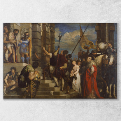 Ecce Homo 3 Titian Tiziano Vecellio ttn24 quadro stampato su tela