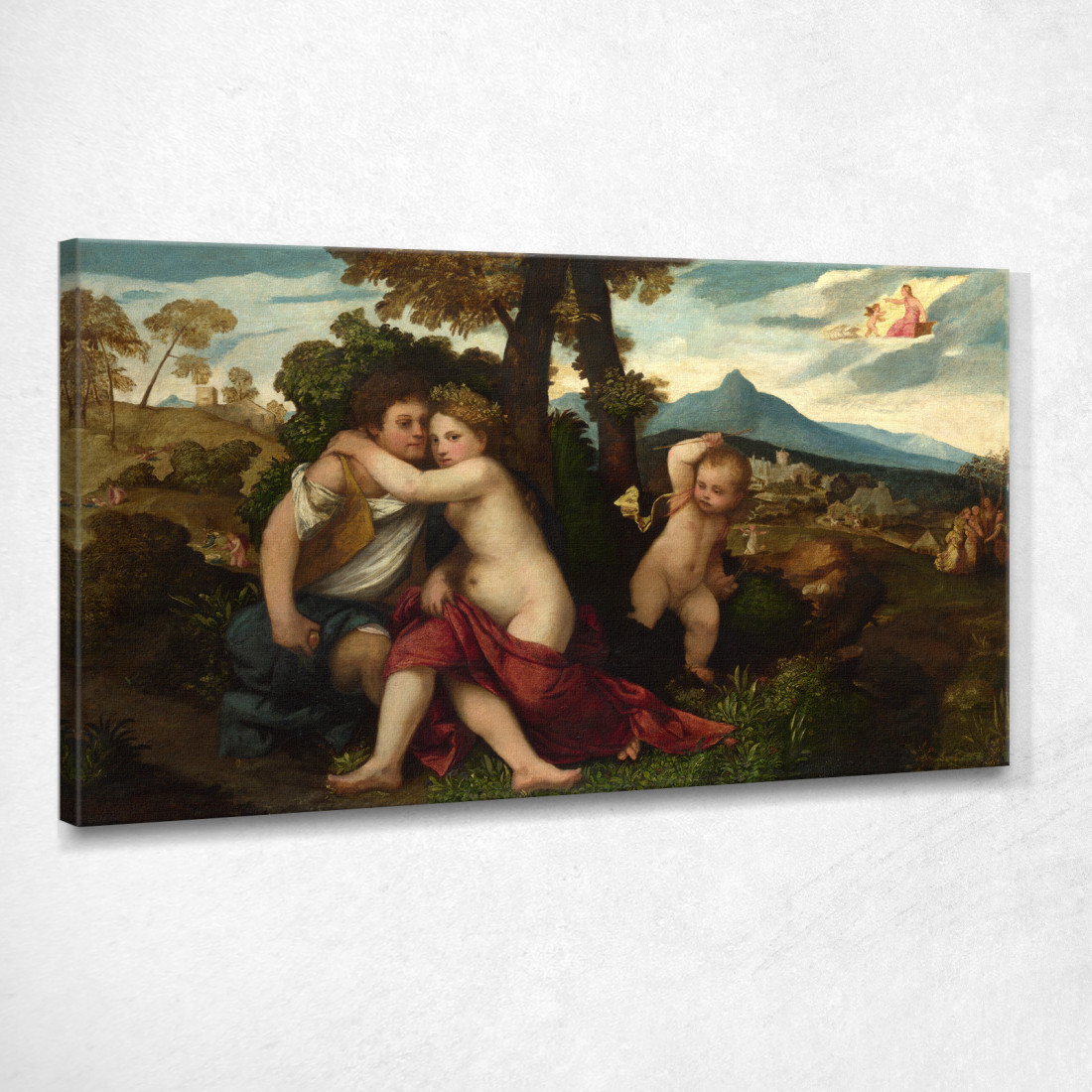 Scena Mitologica Titian Tiziano Vecellio ttn28 quadro stampato su tela Scena Mitologica Titian Tiziano Vecellio ttn28 quadro stampato su tela
