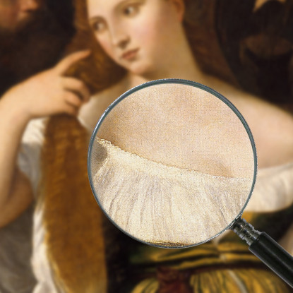 Ragazza Davanti Allo Specchio Titian Tiziano Vecellio ttn30 quadro stampato su tela