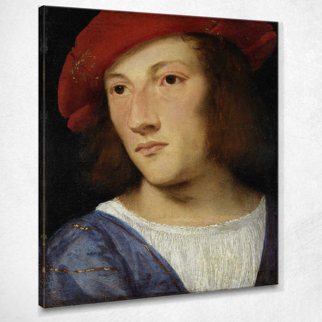 Ritratto Di Un Giovane Titian Tiziano Vecellio ttn50 quadro stampato su tela Ritratto Di Un Giovane Titian Tiziano Vecellio ttn50 quadro stampato su tela