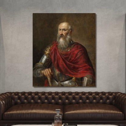 Ritratto Di Un Ammiraglio Titian Tiziano Vecellio ttn51 quadro stampato su tela