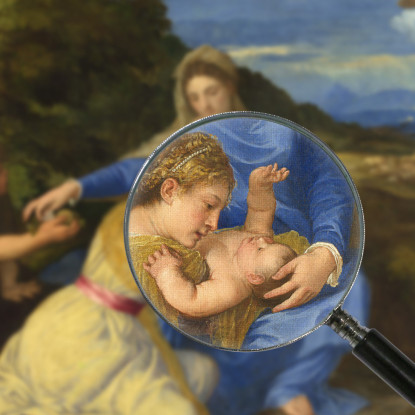 The Aldobrandini Madonna Titian Tiziano Vecellio ttn60 quadro stampato su tela