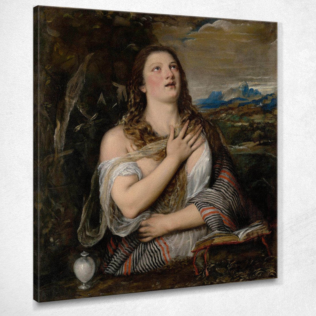 La Maddalena Penitente Titian Tiziano Vecellio ttn67 quadro stampato su tela La Maddalena Penitente Titian Tiziano Vecellio ttn67 quadro stampato su tela