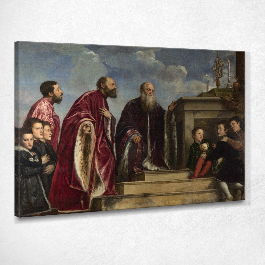 La Famiglia Vendramin Titian Tiziano Vecellio ttn72 quadro stampato su tela La Famiglia Vendramin Titian Tiziano Vecellio ttn72 quadro stampato su tela