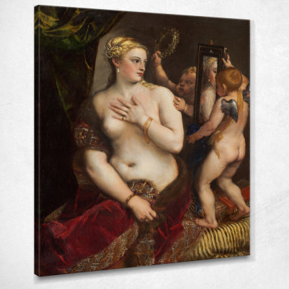 Venere Con Uno Specchio Titian Tiziano Vecellio ttn78 quadro stampato su tela