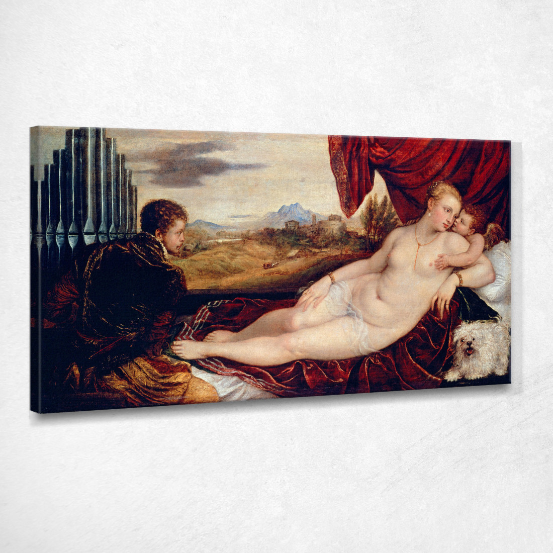 Venere Con L'Organista Titian Tiziano Vecellio ttn79 quadro stampato su tela Venere Con L'Organista Titian Tiziano Vecellio ttn79 quadro stampato su tela