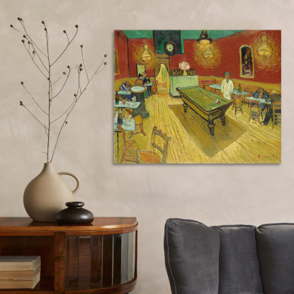 Caffè Notturno Vincent van Gogh vvg10 quadro stampato su tela