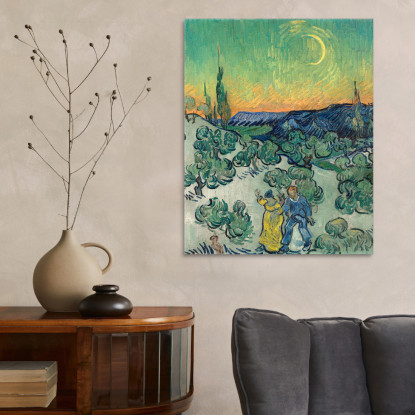 Una Passeggiata Al Crepuscolo Vincent van Gogh vvg11 quadro stampato su tela