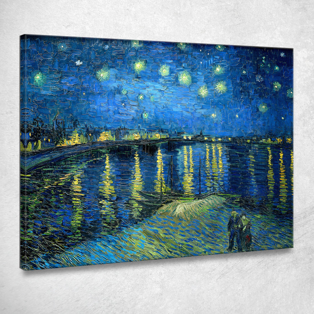 La Notte Stellata Sul Rodano Vincent van Gogh vvg20 quadro stampato su tela La Notte Stellata Sul Rodano Vincent van Gogh vvg20 quadro stampato su tela