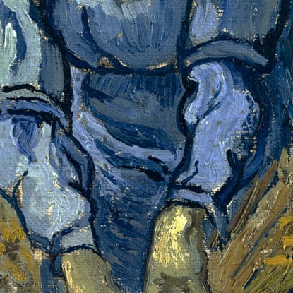 Contadina Lega Covoni Dopo Millet Vincent van Gogh vvg53 quadro stampato su tela