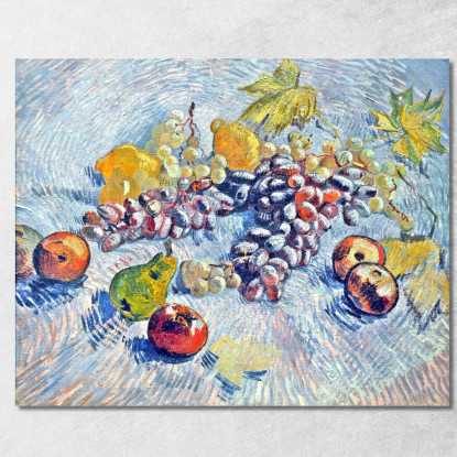 Uva Limoni Pere E Mele Vincent van Gogh vvg65 quadro stampato su tela