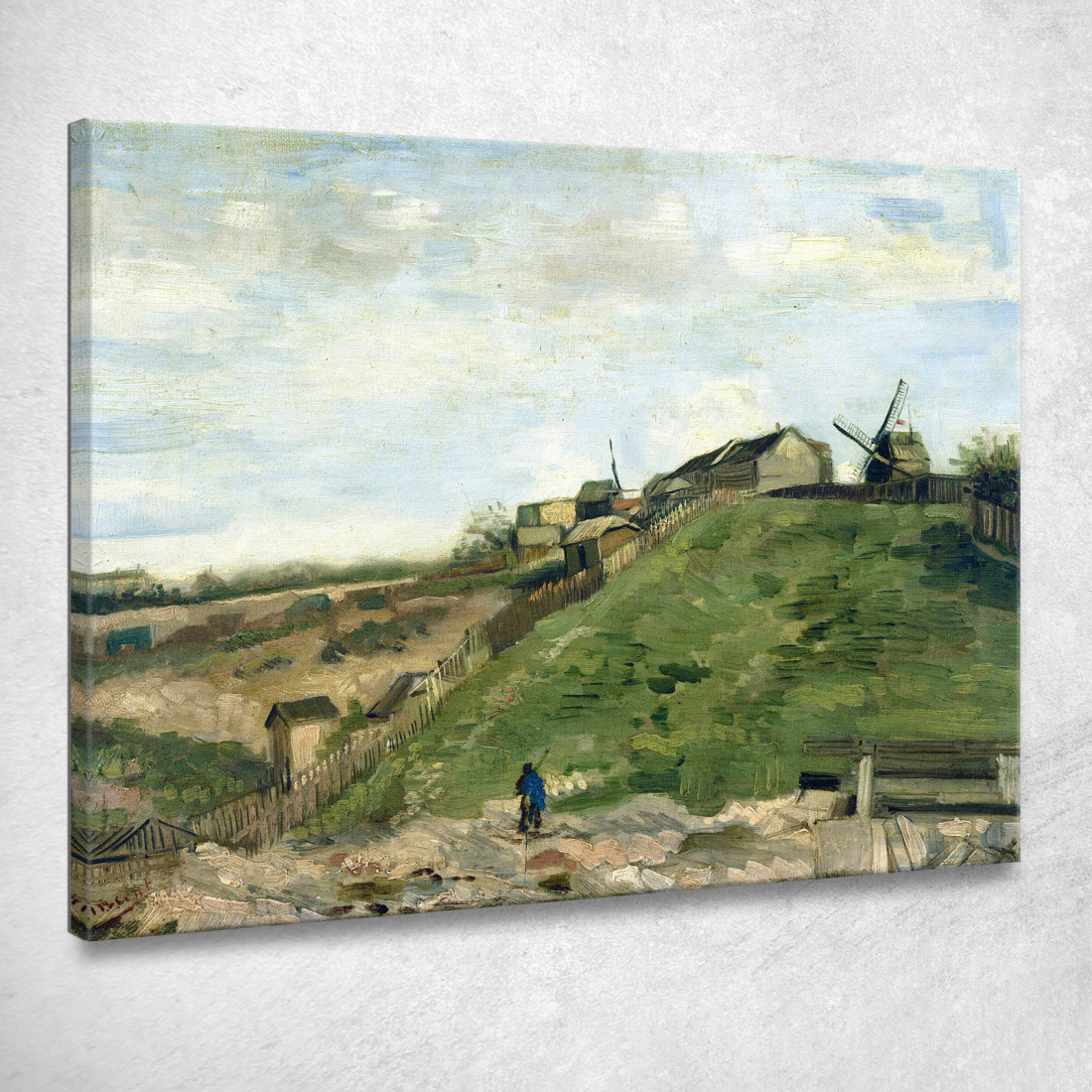 La Collina Di Montmartre Con Cava Di Pietra Vincent van Gogh vvg66 quadro stampato su tela La Collina Di Montmartre Con Cava Di Pietra Vincent van Gogh vvg66 quadro stampato su tela