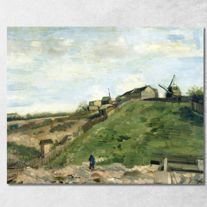 La Collina Di Montmartre Con Cava Di Pietra Vincent van Gogh vvg66 quadro stampato su tela