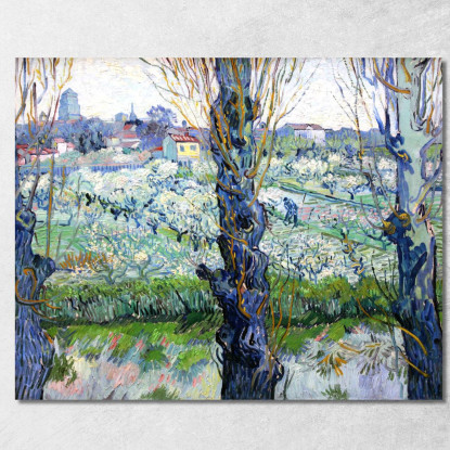 Veduta Dei Frutteti Fioriti Di Firenze Vincent van Gogh vvg69 quadro stampato su tela