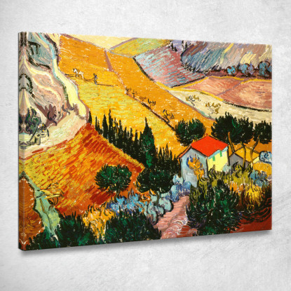 Paesaggio Con Casa E Contadino Vincent van Gogh vvg74 quadro stampato su tela