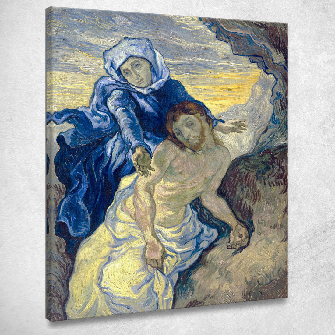 Pietà Dopo Delacroix Vincent van Gogh vvg92 quadro stampato su tela Pietà Dopo Delacroix Vincent van Gogh vvg92 quadro stampato su tela