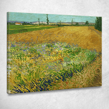 Campo Di Grano Con Le Alpilles Prealpi Sullo Sfondo Vincent van Gogh vvg104 quadro stampato su tela