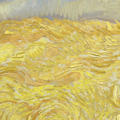 Campo Di Grano Con Un Mietitore Vincent van Gogh vvg106 quadro stampato su tela