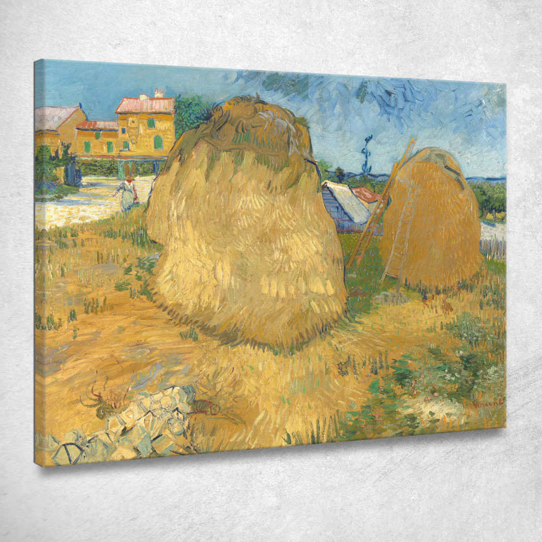 Pile Di Grano In Provenza Vincent van Gogh vvg108 quadro stampato su tela Pile Di Grano In Provenza Vincent van Gogh vvg108 quadro stampato su tela