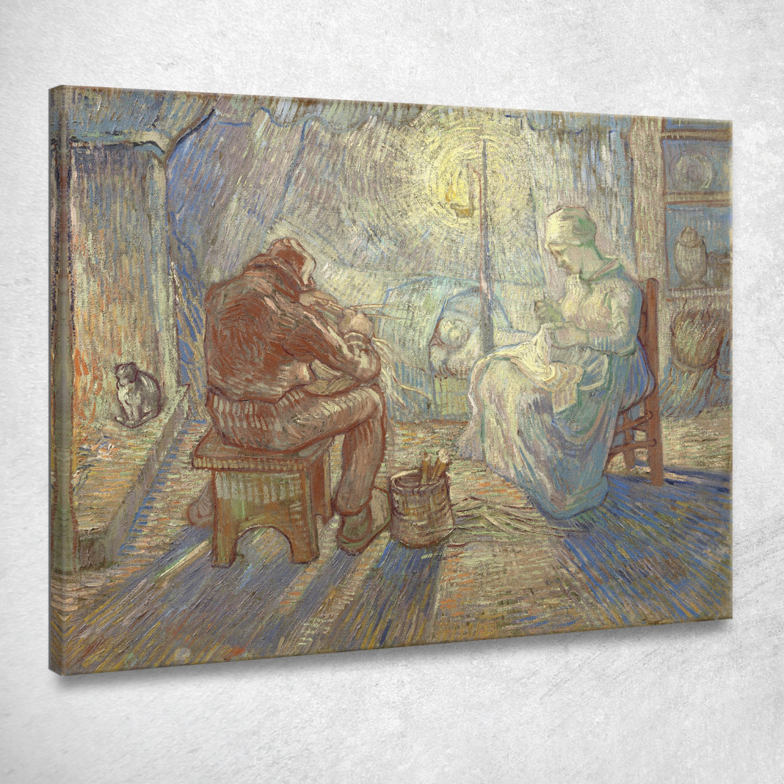 Sera Dopo Millet Vincent van Gogh vvg121 quadro stampato su tela