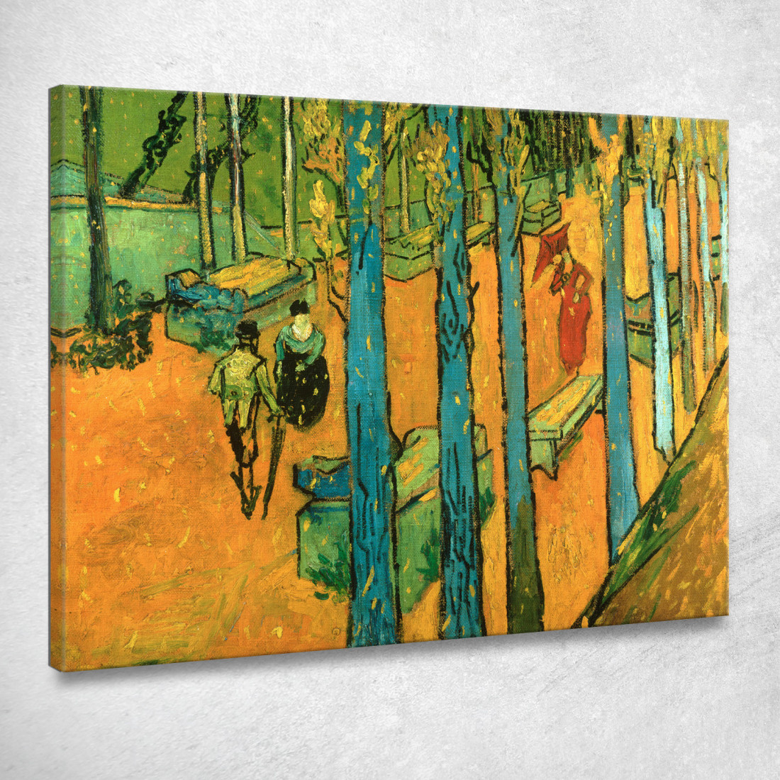 Foglie Che Cadono Les Alyscamps Vincent van Gogh vvg122 quadro stampato su tela