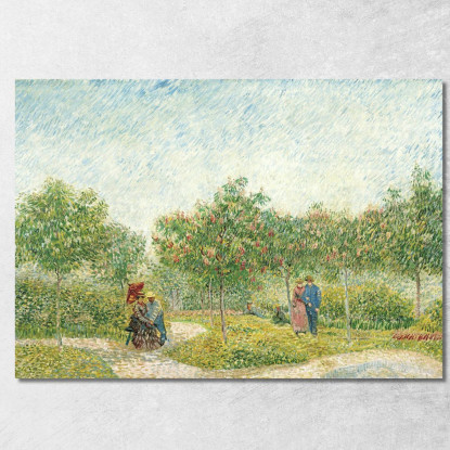 Giardino Con Coppie In Corteggiamento Square Saintpierre Vincent van Gogh vvg131 quadro stampato su tela