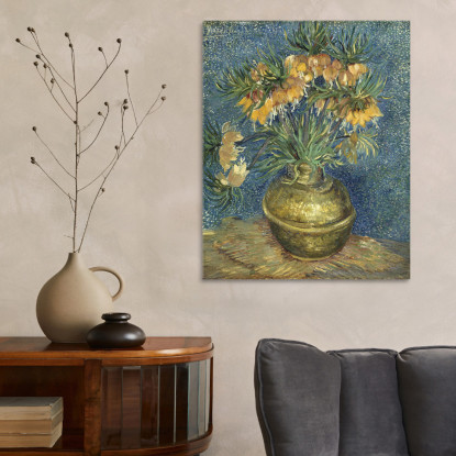 Fritillari Imperiali In Un Vaso Di Rame Vincent van Gogh vvg135 quadro stampato su tela