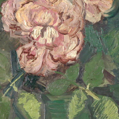 Rose E Peonie Vincent van Gogh vvg157 quadro stampato su tela