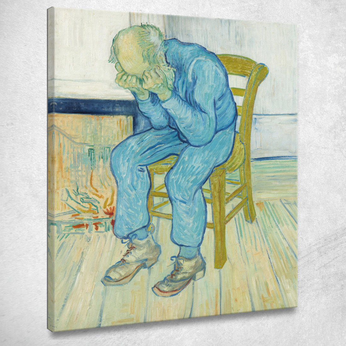 Vecchio Addolorato Alla Porta Dell'Eternità Vincent van Gogh vvg162 quadro stampato su tela