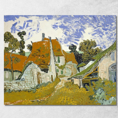 Strada Di Auvers-Sur-Oise Vincent van Gogh vvg165 quadro stampato su tela