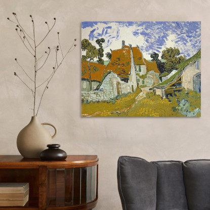 Strada Di Auvers-Sur-Oise Vincent van Gogh vvg165 quadro stampato su tela