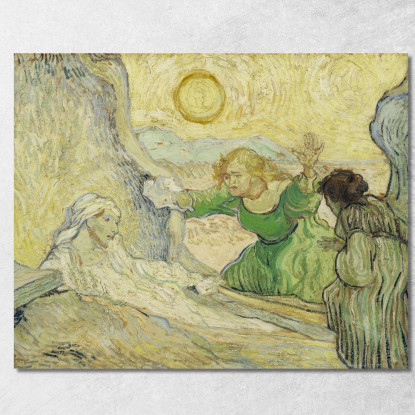 La Risurrezione Di Lazzaro Dopo Rembrandt Vincent van Gogh vvg174 quadro stampato su tela