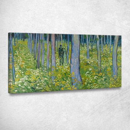 Sottobosco Con Due Figure Vincent van Gogh vvg178 quadro stampato su tela