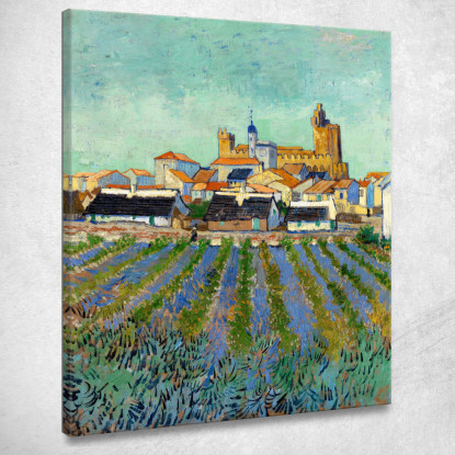 Vista Di Saintes-Maries Vincent van Gogh vvg182 quadro stampato su tela