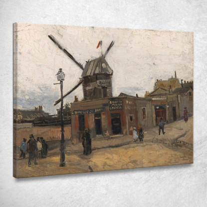 Moulin De La Galette 1886 Vincent van Gogh vvg186 quadro stampato su tela